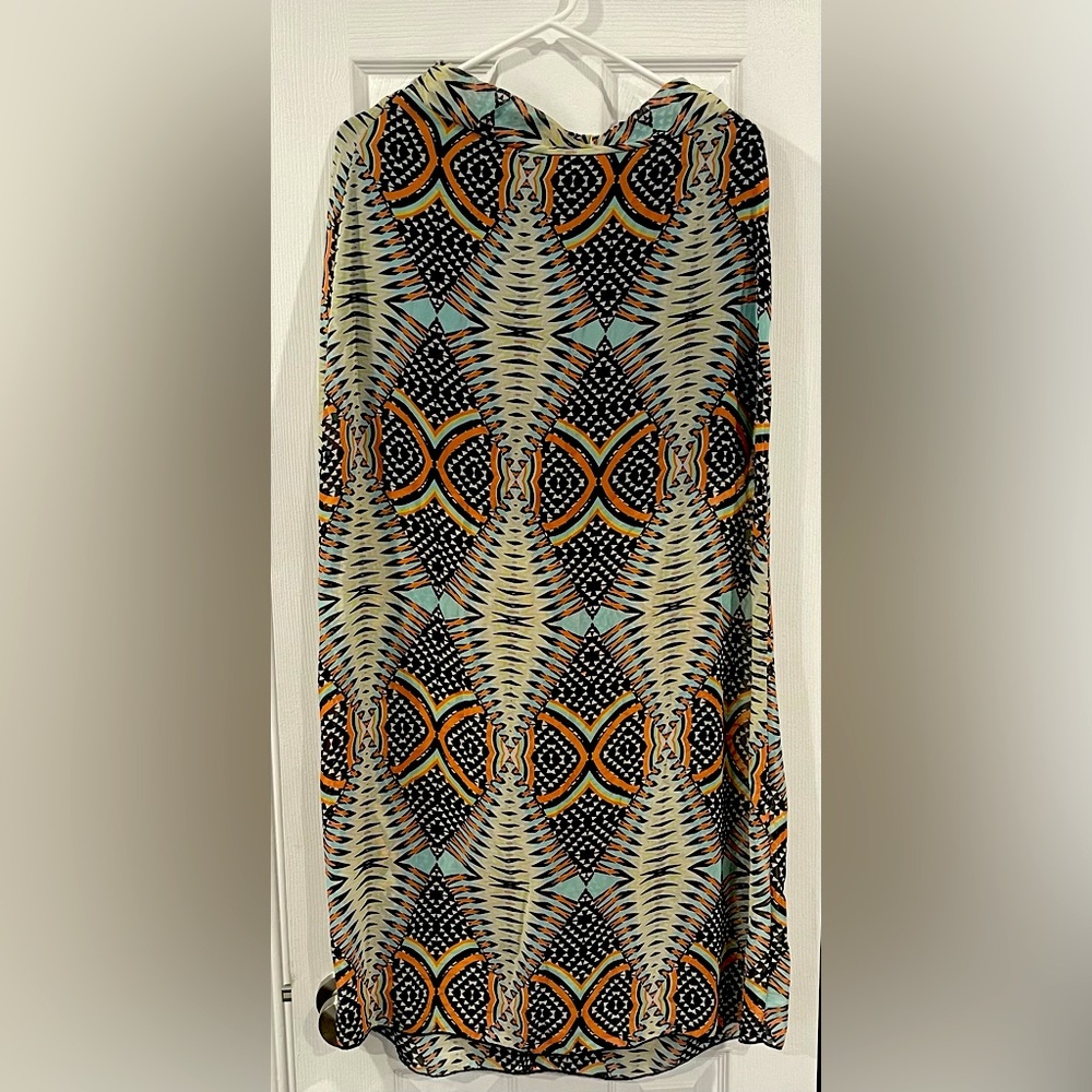 Long multi color flair skirt